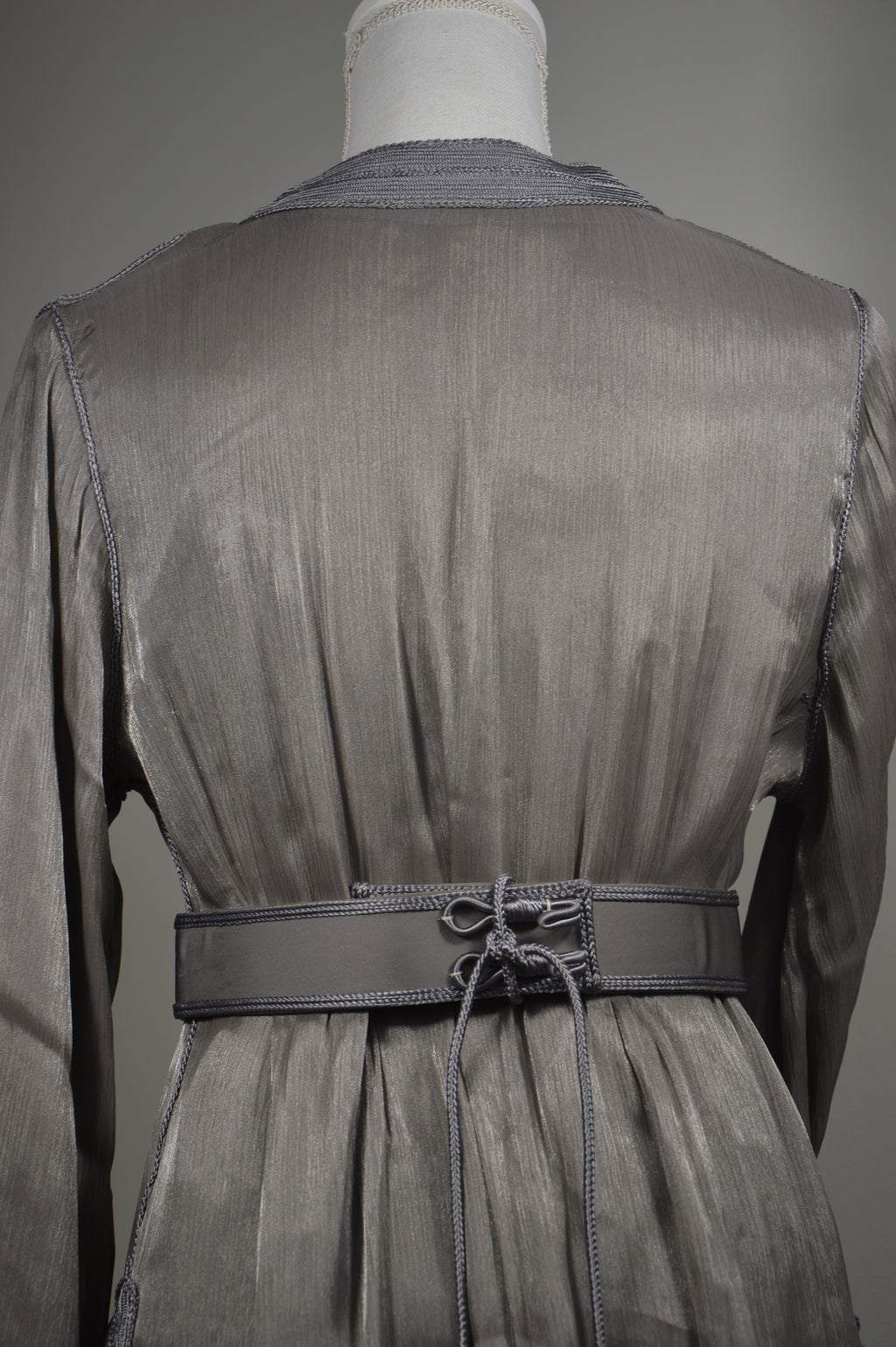 Takchita organza lamé gris perlé Argenté – Zeynaya Prestige