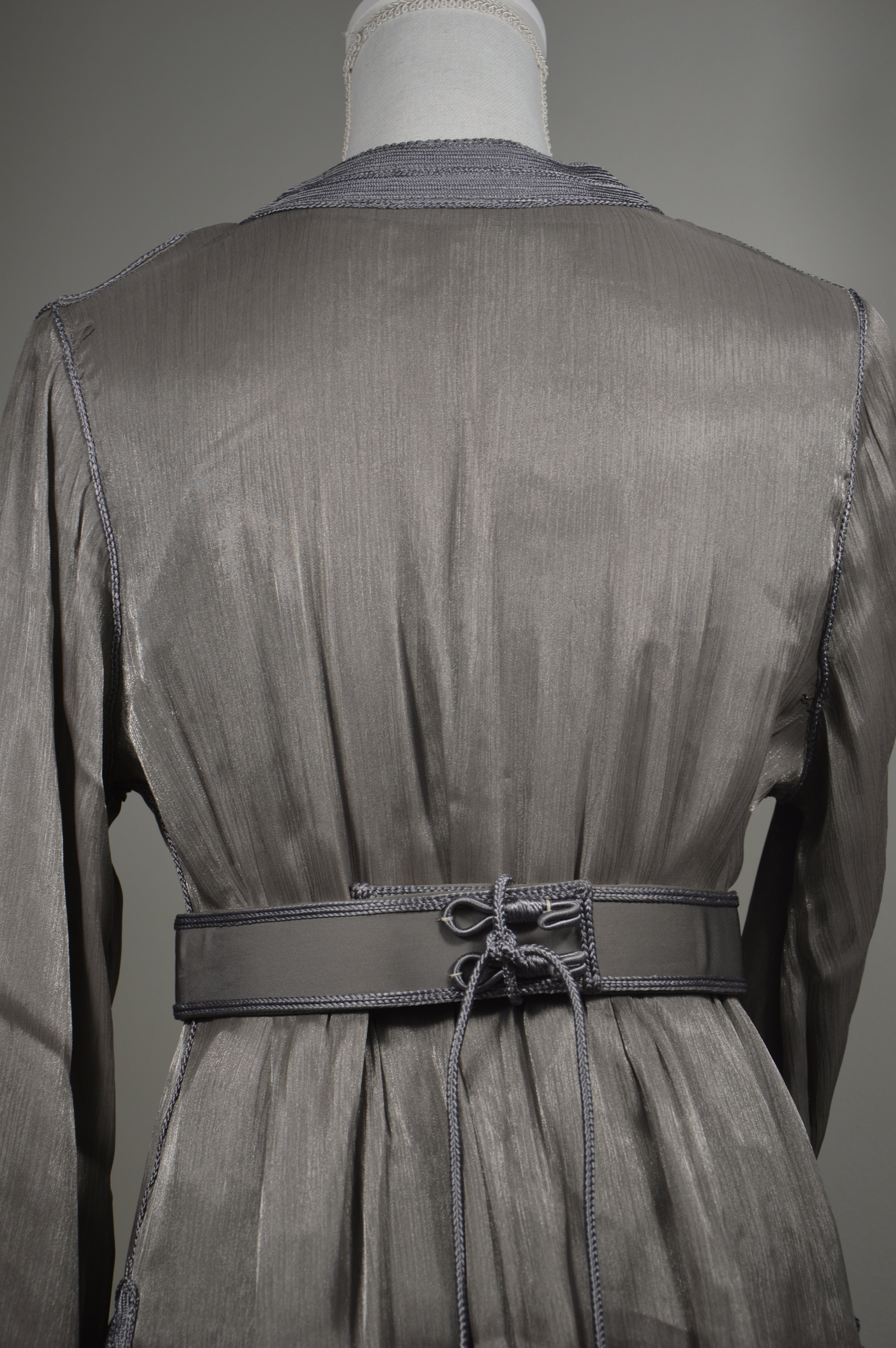 Takchita organza lamé gris perlé Argenté – Zeynaya Prestige