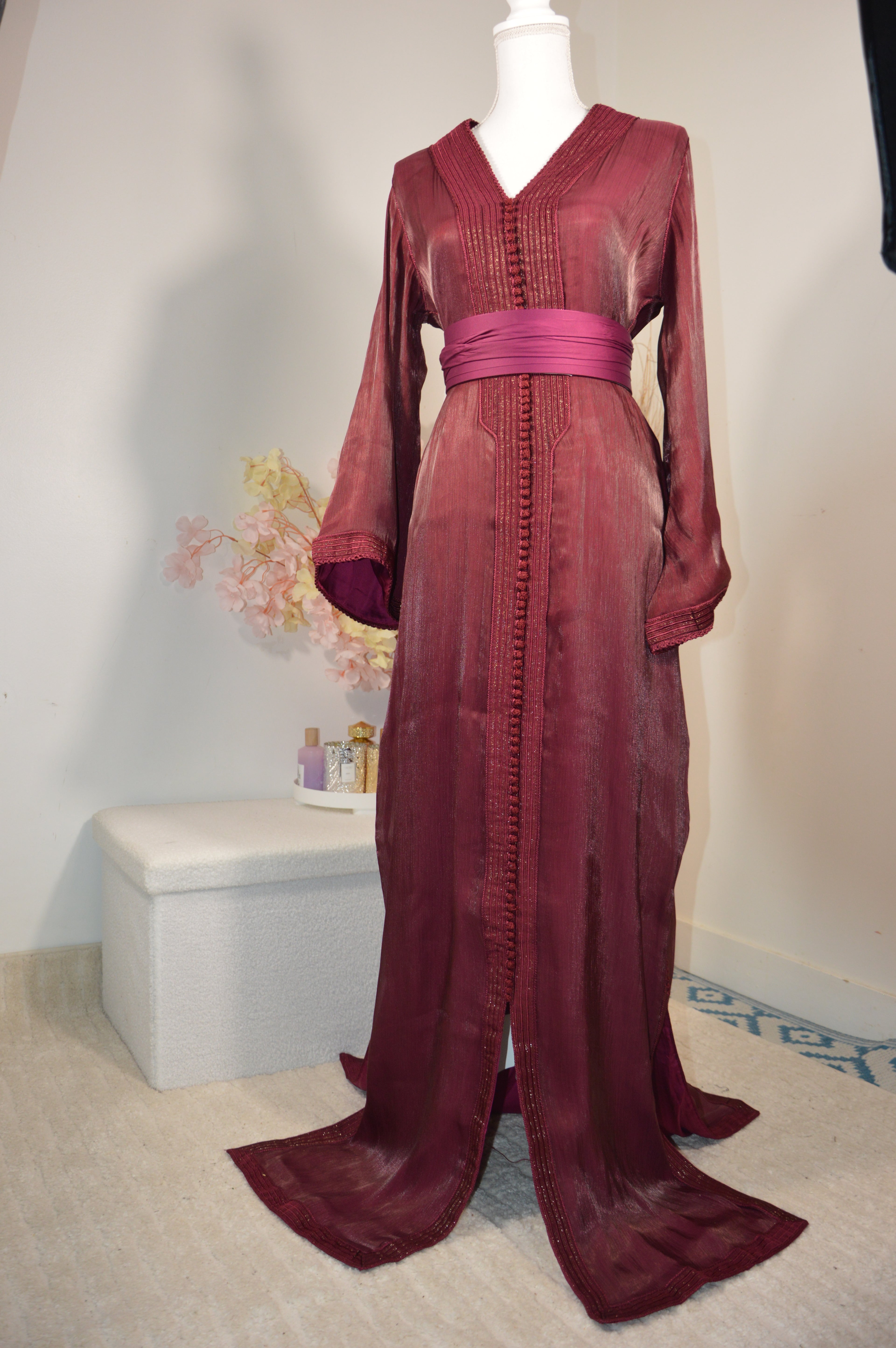 Caftan Organza Bordeaux - Zeynaya Prestige