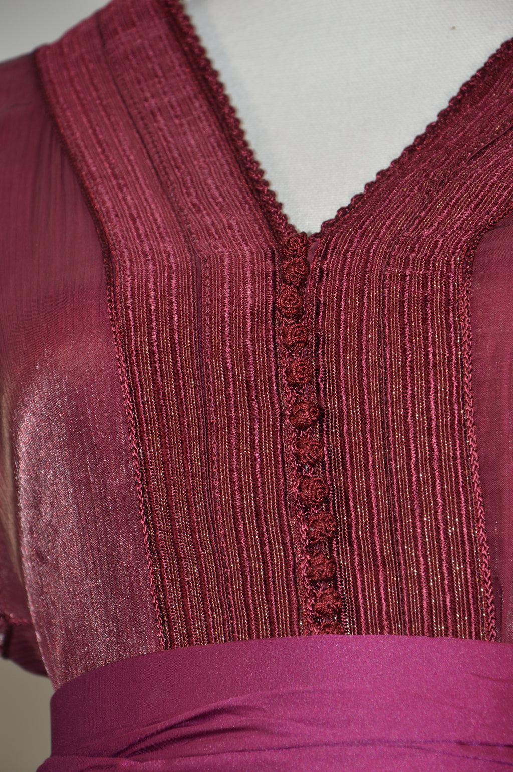 Caftan Organza Bordeaux - Zeynaya Prestige