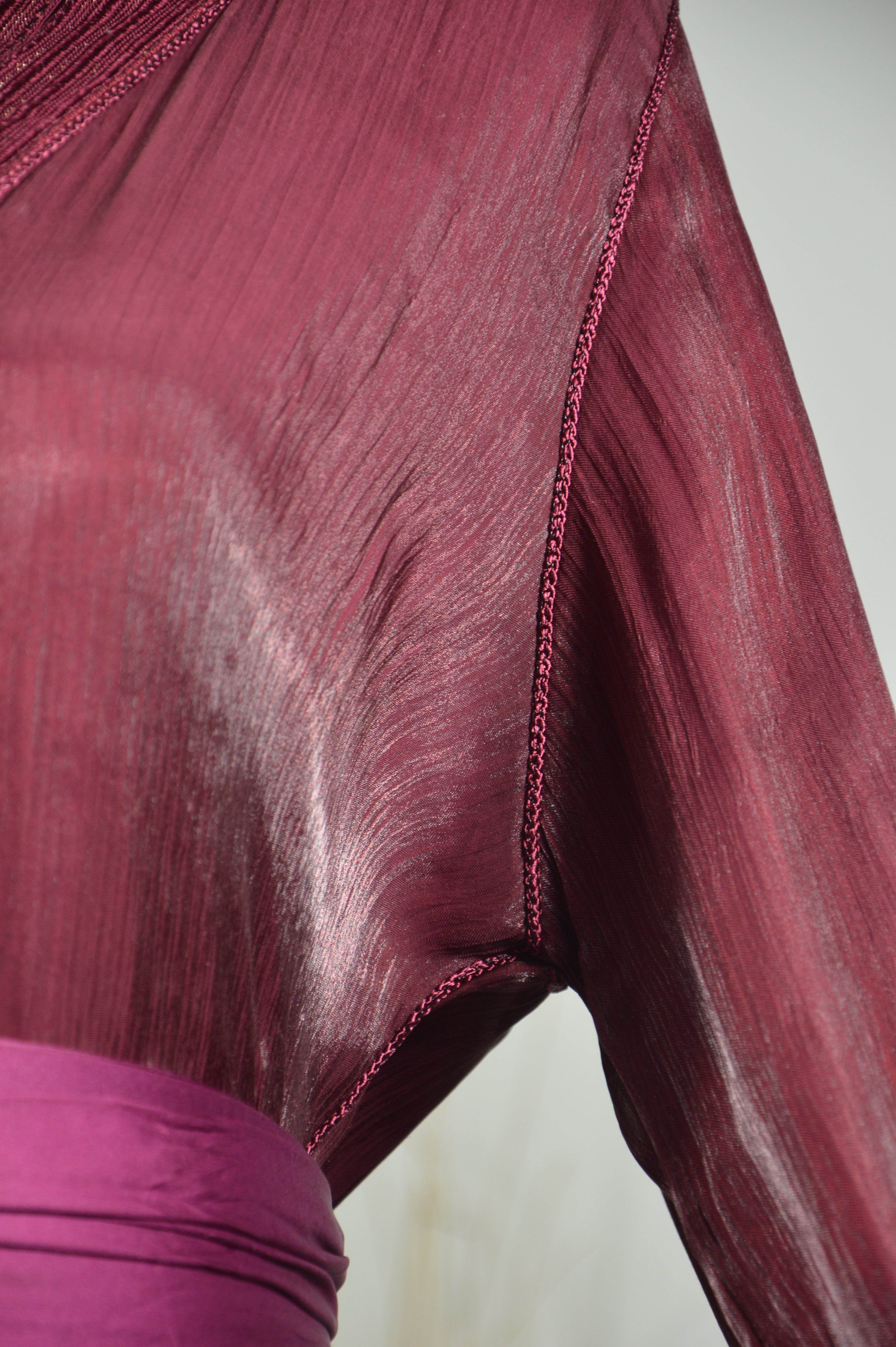 Caftan Organza Bordeaux - Zeynaya Prestige