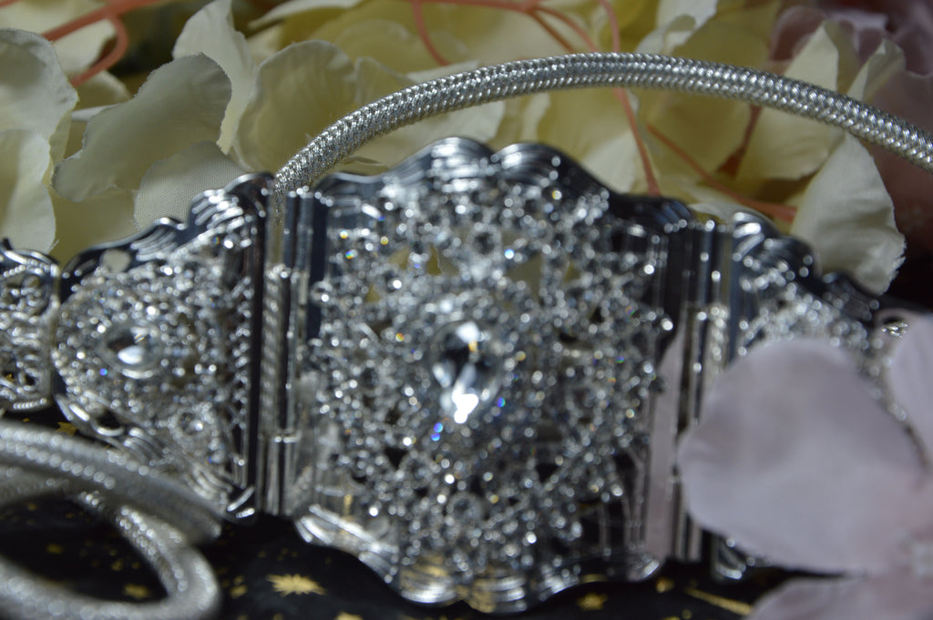 Ceinture orientale cristal « Luna » – Argent