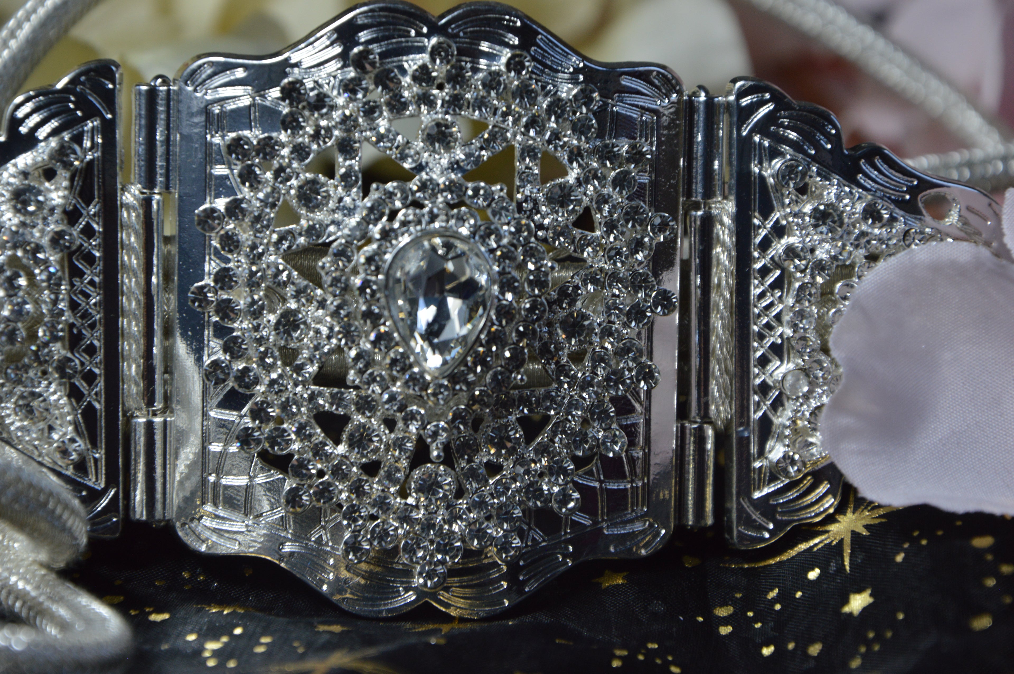 Ceinture orientale cristal « Luna » – Argent
