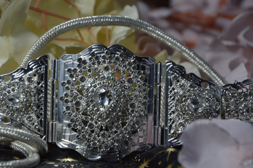 Ceinture orientale cristal « Luna » – Argent