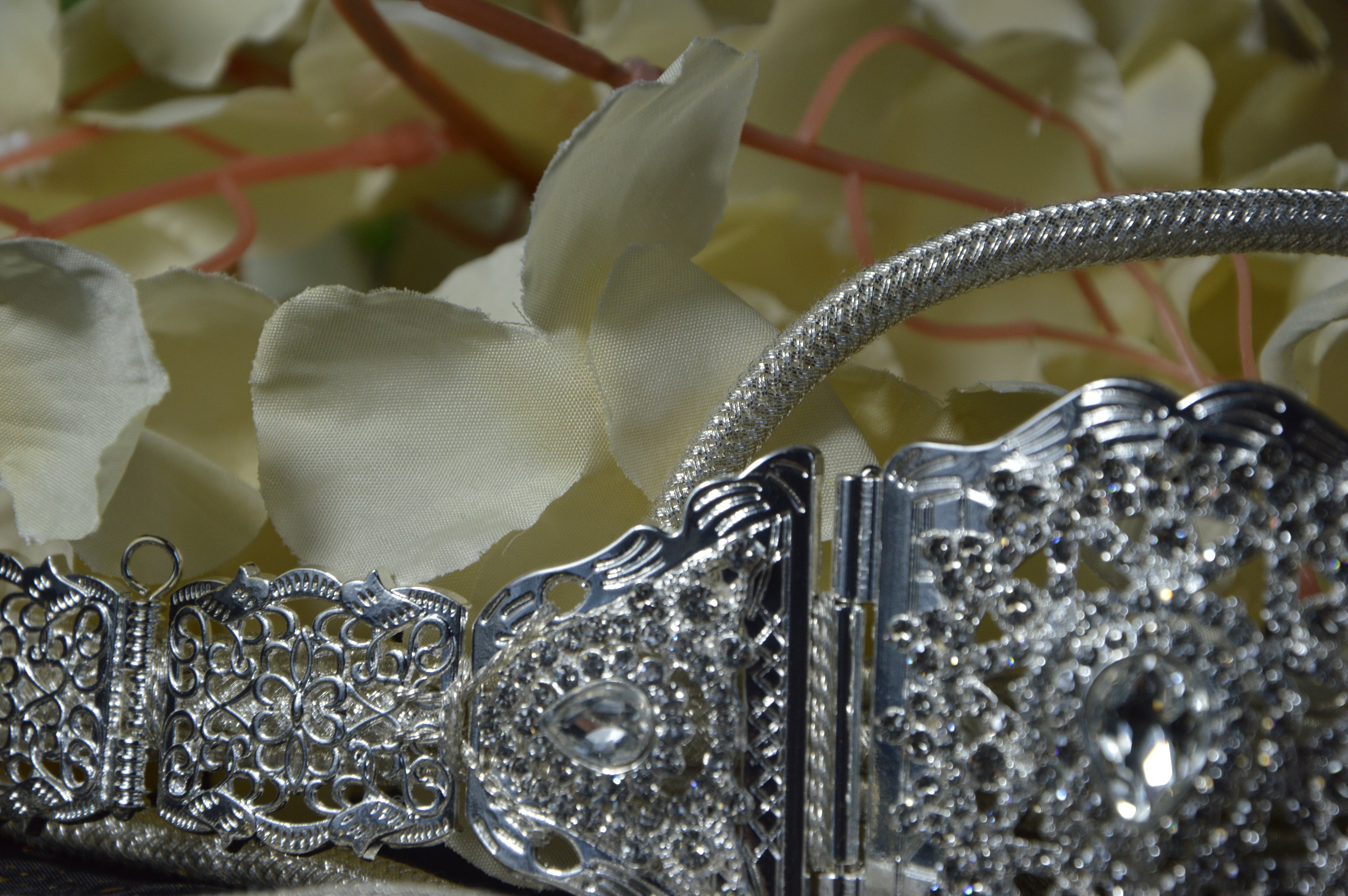 Ceinture orientale cristal « Luna » – Argent