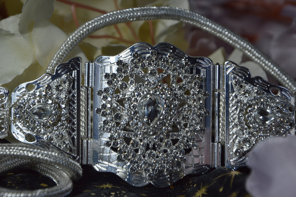 Ceinture orientale cristal « Luna » – Argent