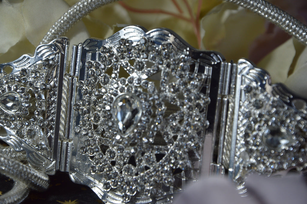 Ceinture orientale cristal « Luna » – Argent