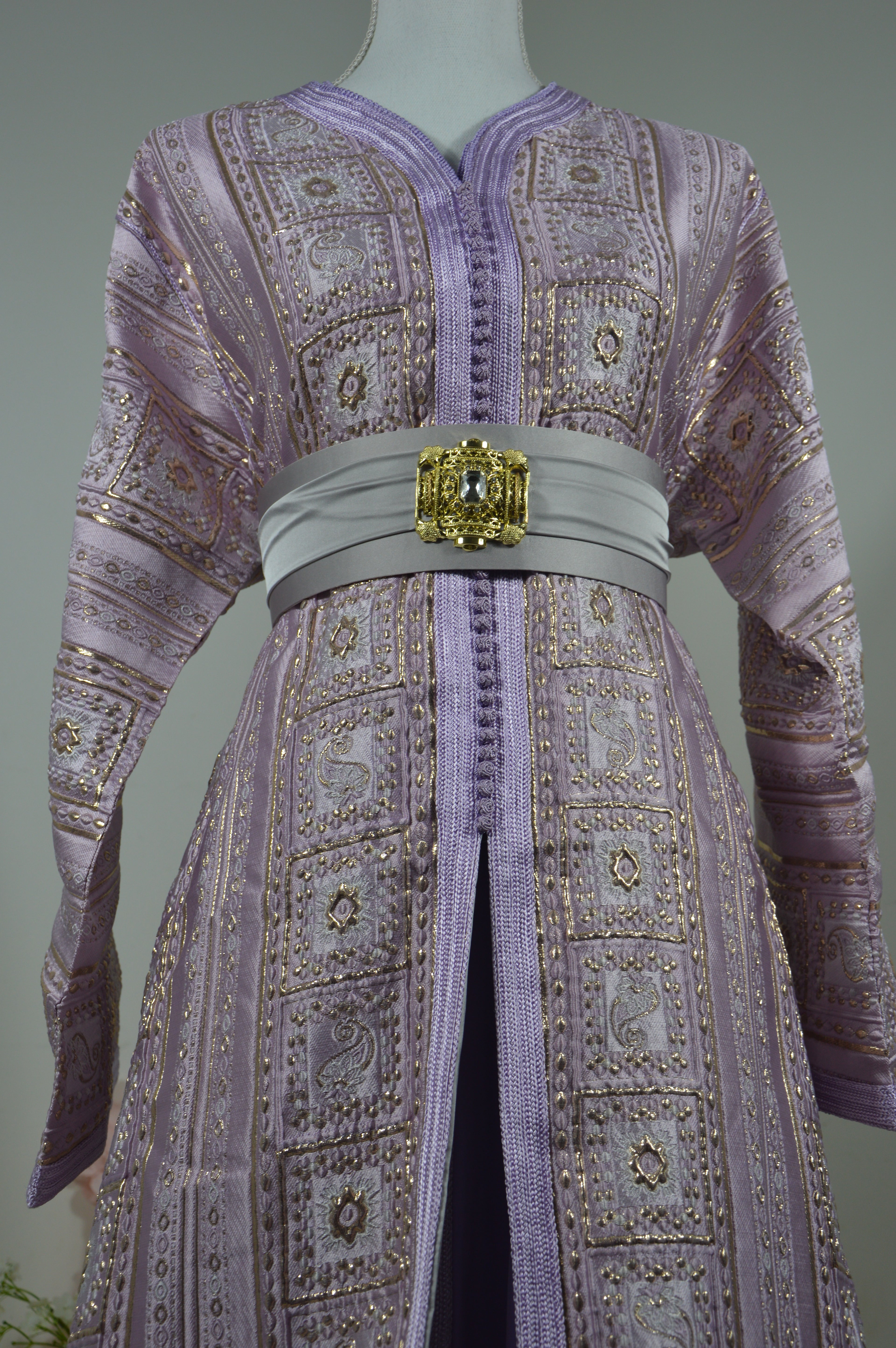 Takchita brocart or & violet - ZEYNAYA PRESTIGE