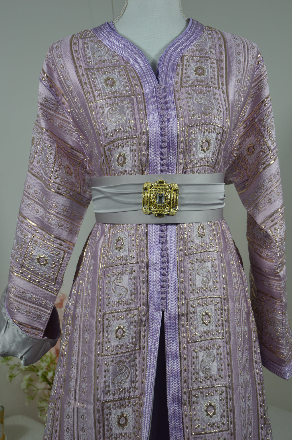 Takchita brocart or & violet - ZEYNAYA PRESTIGE