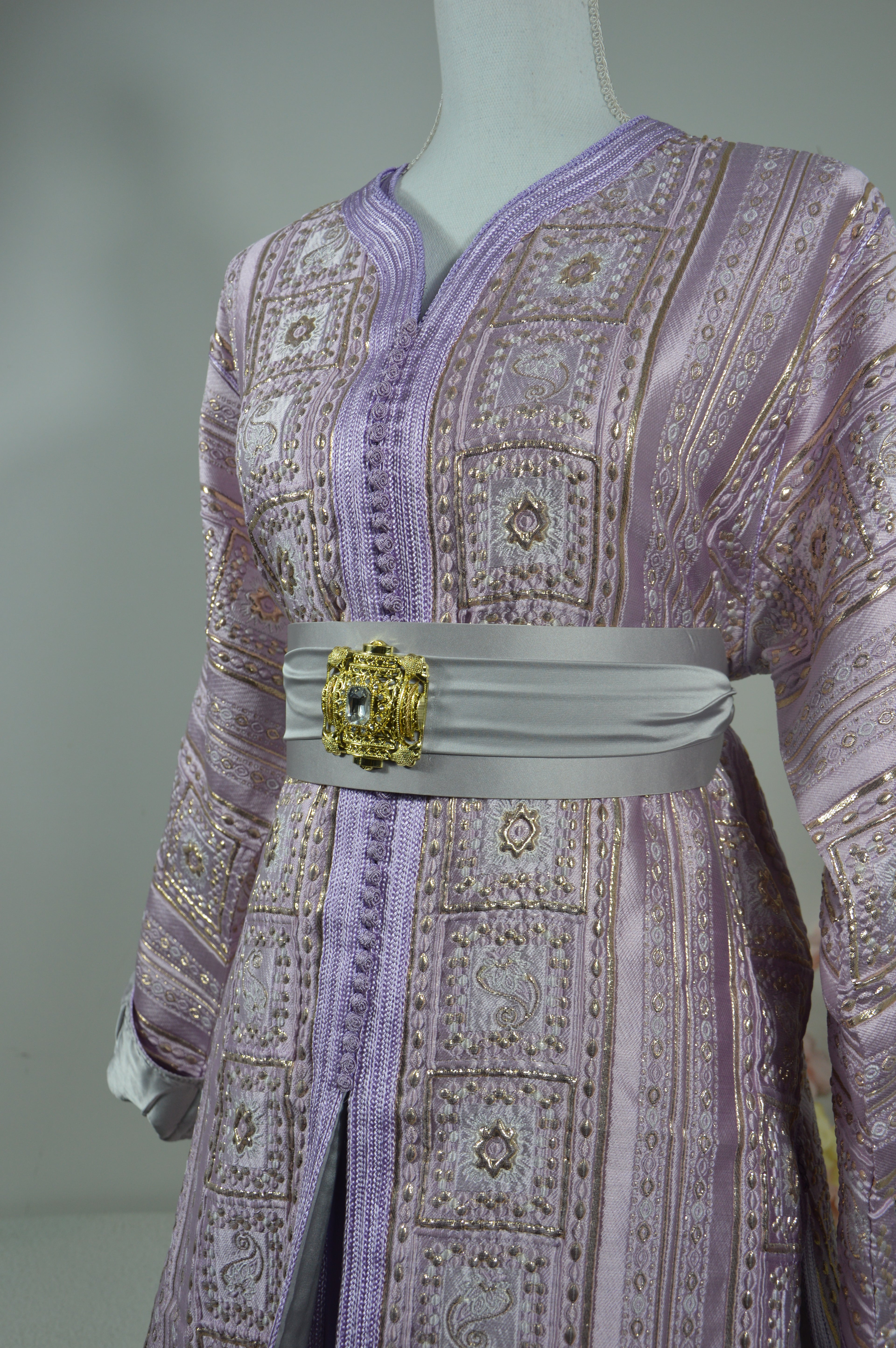 Takchita brocart or & violet - ZEYNAYA PRESTIGE