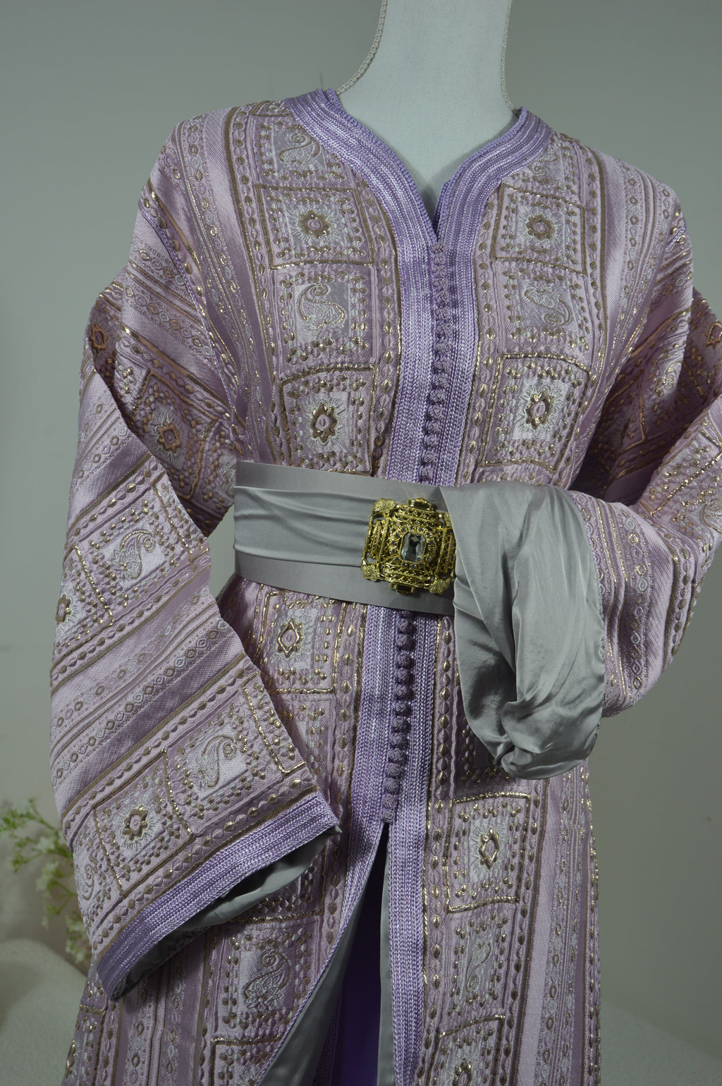 Takchita brocart or & violet - ZEYNAYA PRESTIGE