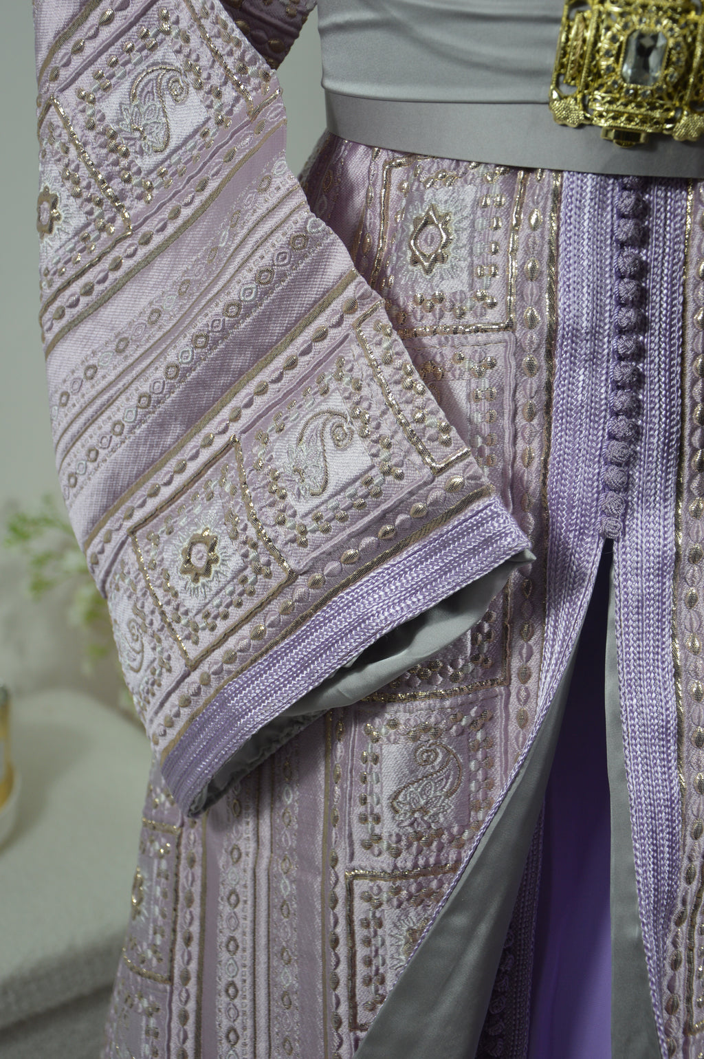 Takchita brocart or & violet - ZEYNAYA PRESTIGE