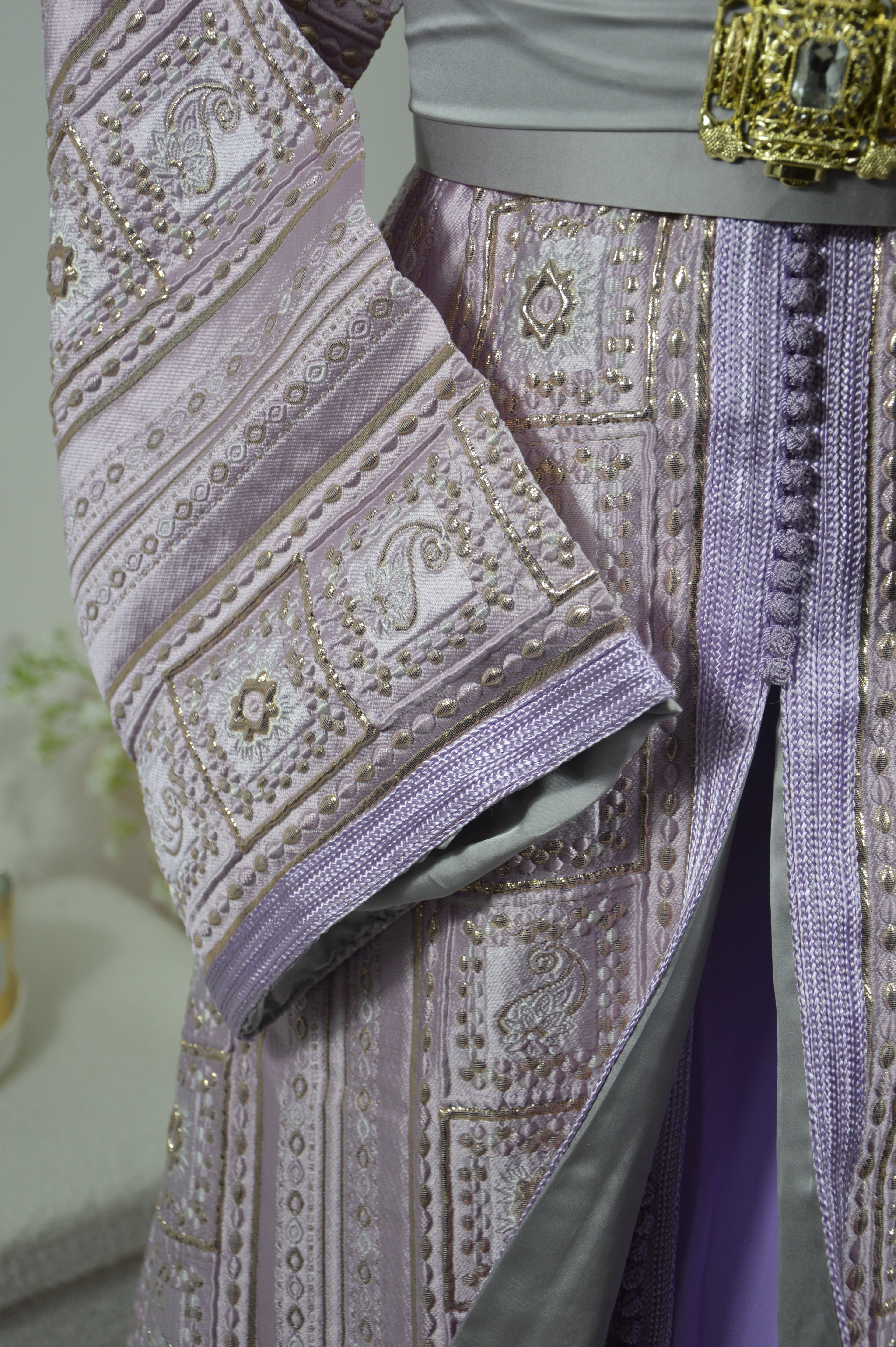 Takchita brocart or & violet - ZEYNAYA PRESTIGE