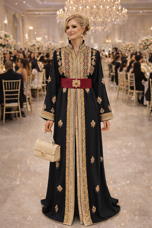 Femme_elegante_en_caftan_marocain - ZEYNAYA PRESTIGE 