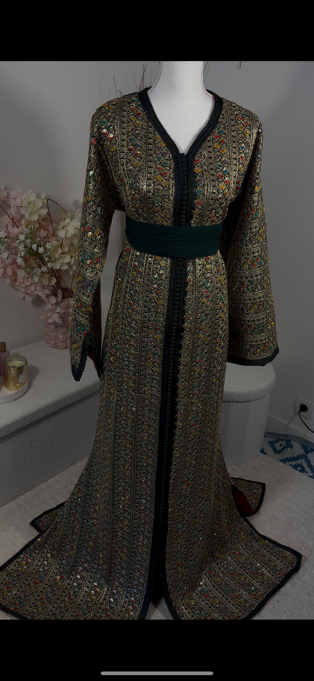 Caftan Sari Royale Multicolore – Zeynaya Collection