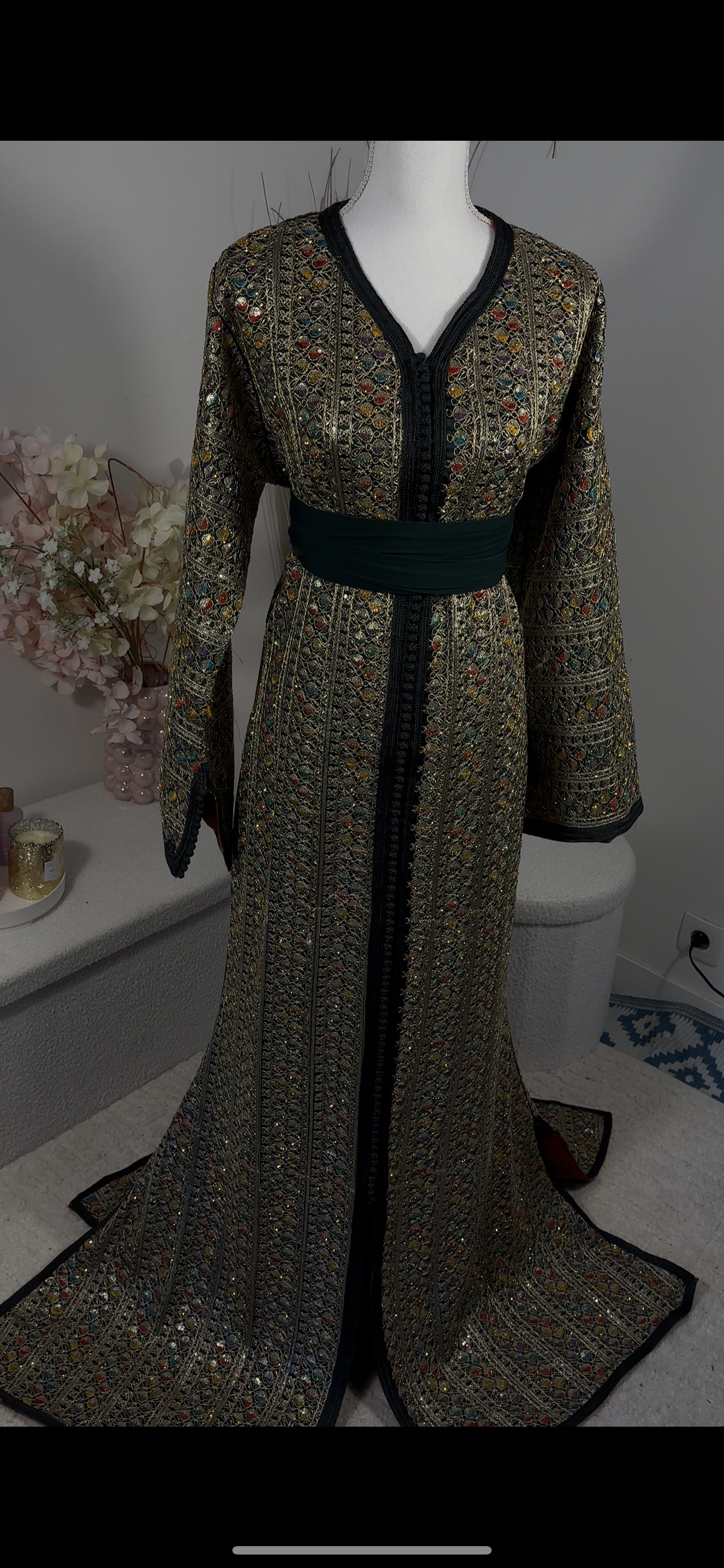 Caftan Sari Royale Multicolore – Zeynaya Collection