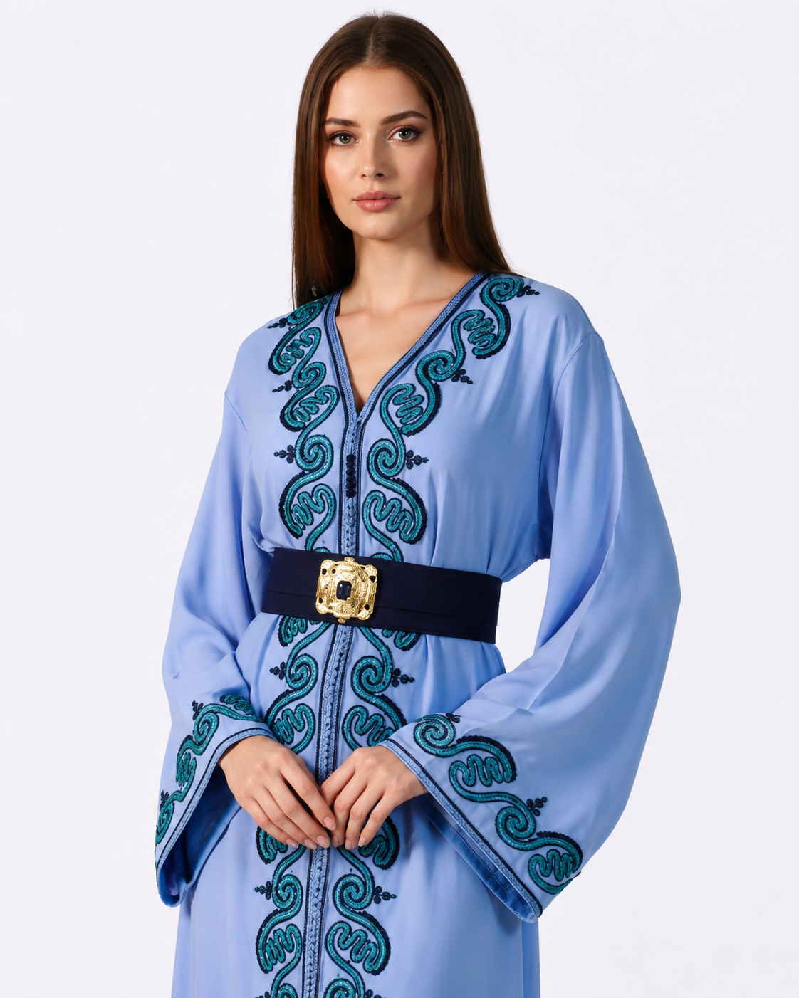 Caftan Soumaya Bleu Ciel