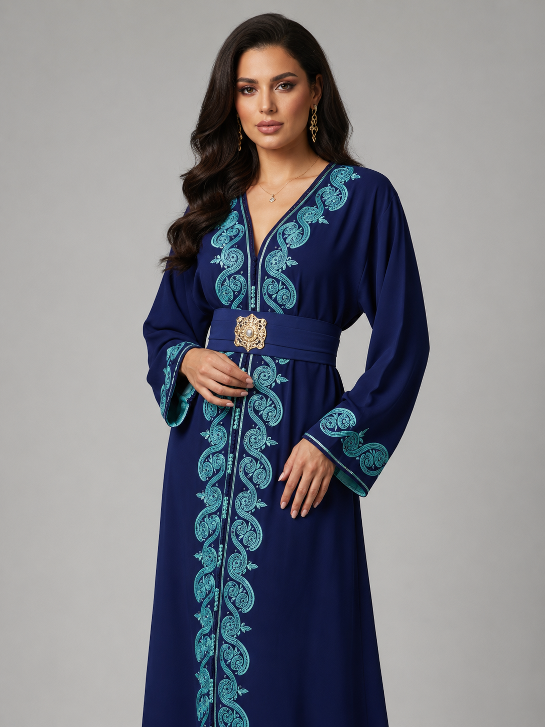 Caftan Soumaya Turquoise