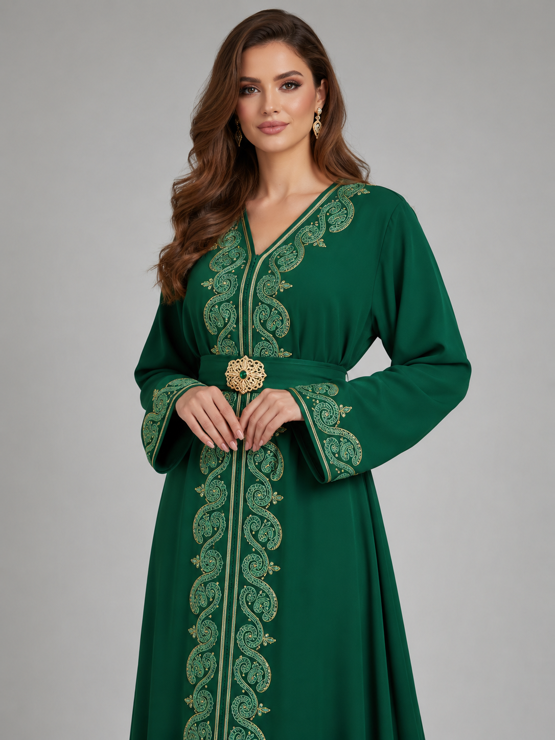 Caftan Soumaya Vert
