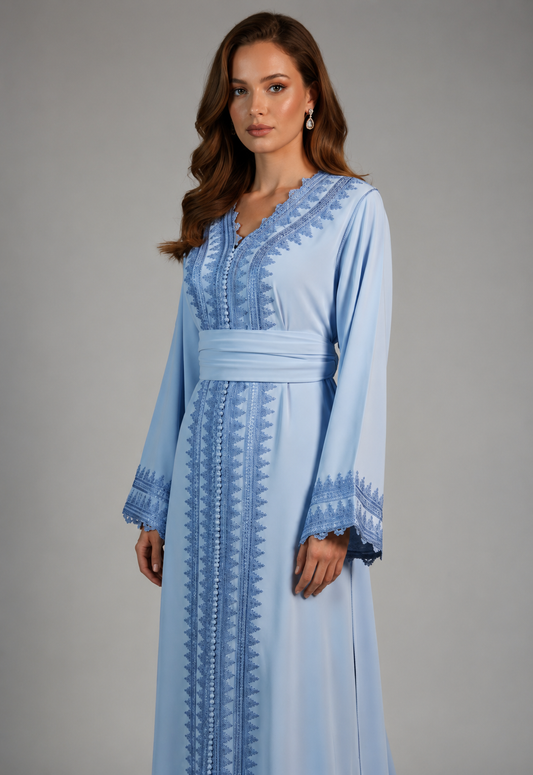 Caftan Malaik — Bleu Ciel