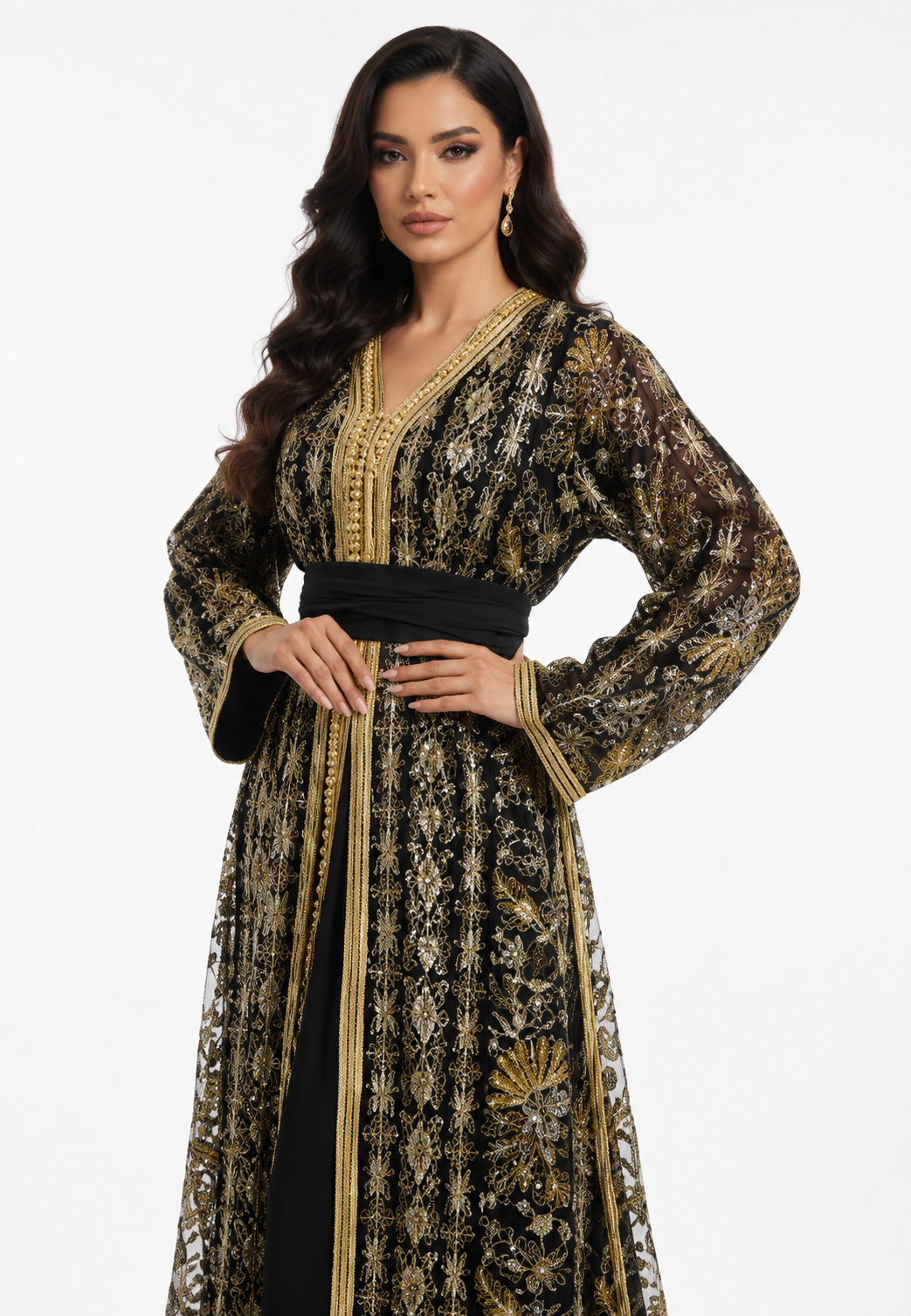 Takchita Sari Haute Couture Noir
