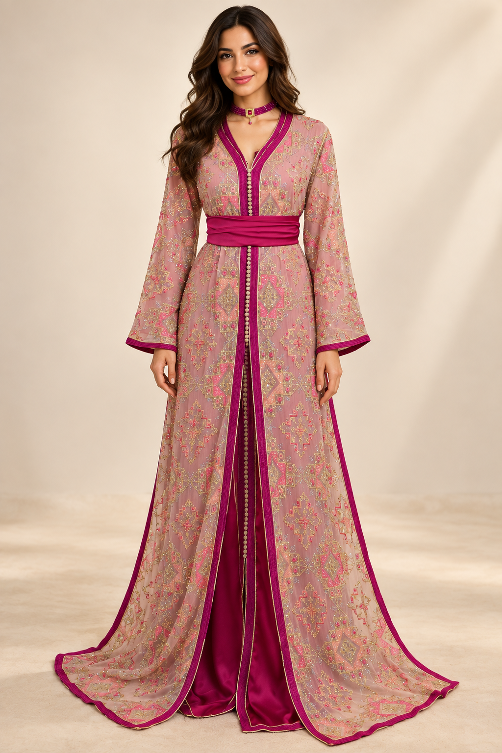Takchita Sari Rose Framboise – Fusion Orient & Maghreb