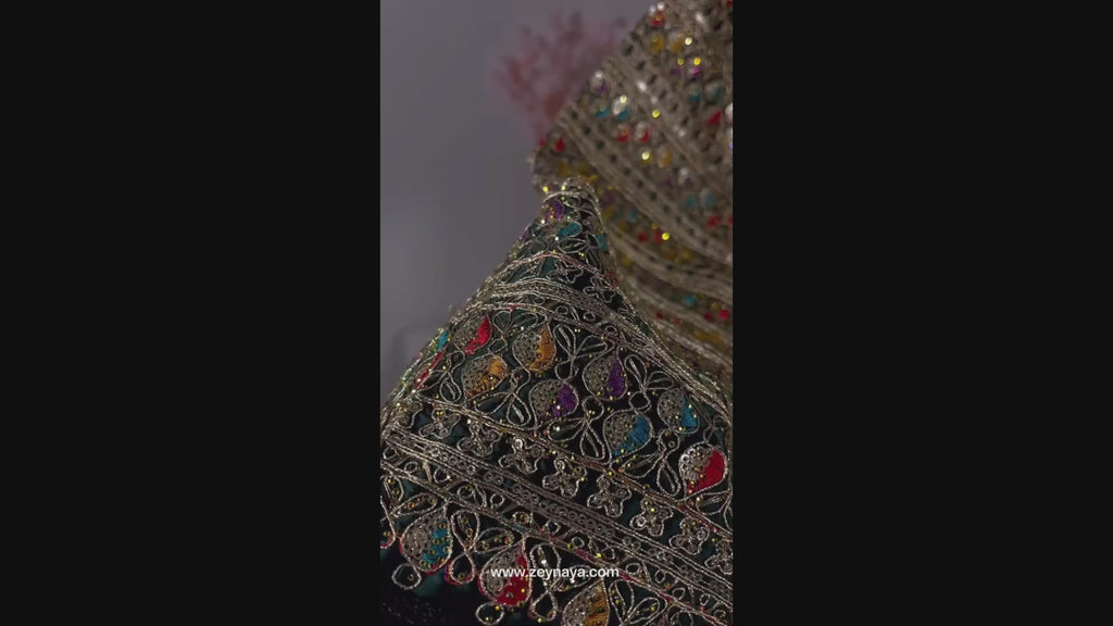 Caftan Sari Royale Multicolore – Zeynaya Collection