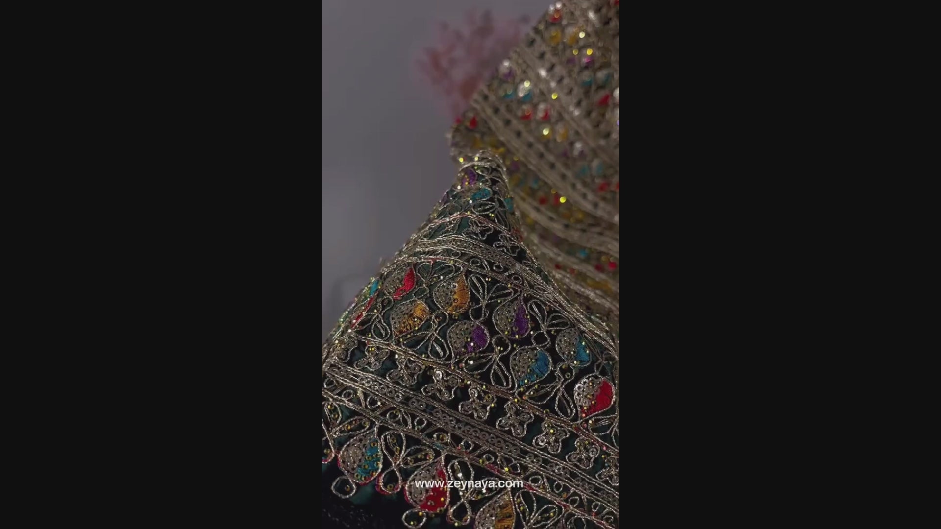 Caftan Sari Royale Multicolore – Zeynaya Collection