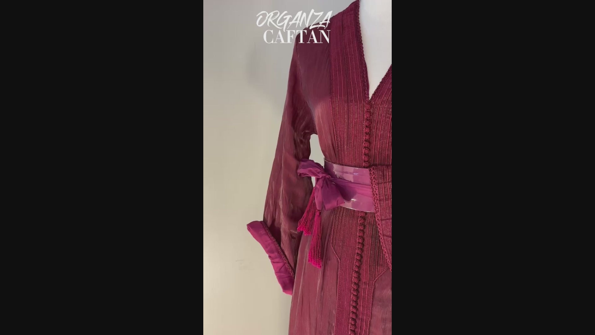 Caftan Organza Bordeaux - Zeynaya Prestige