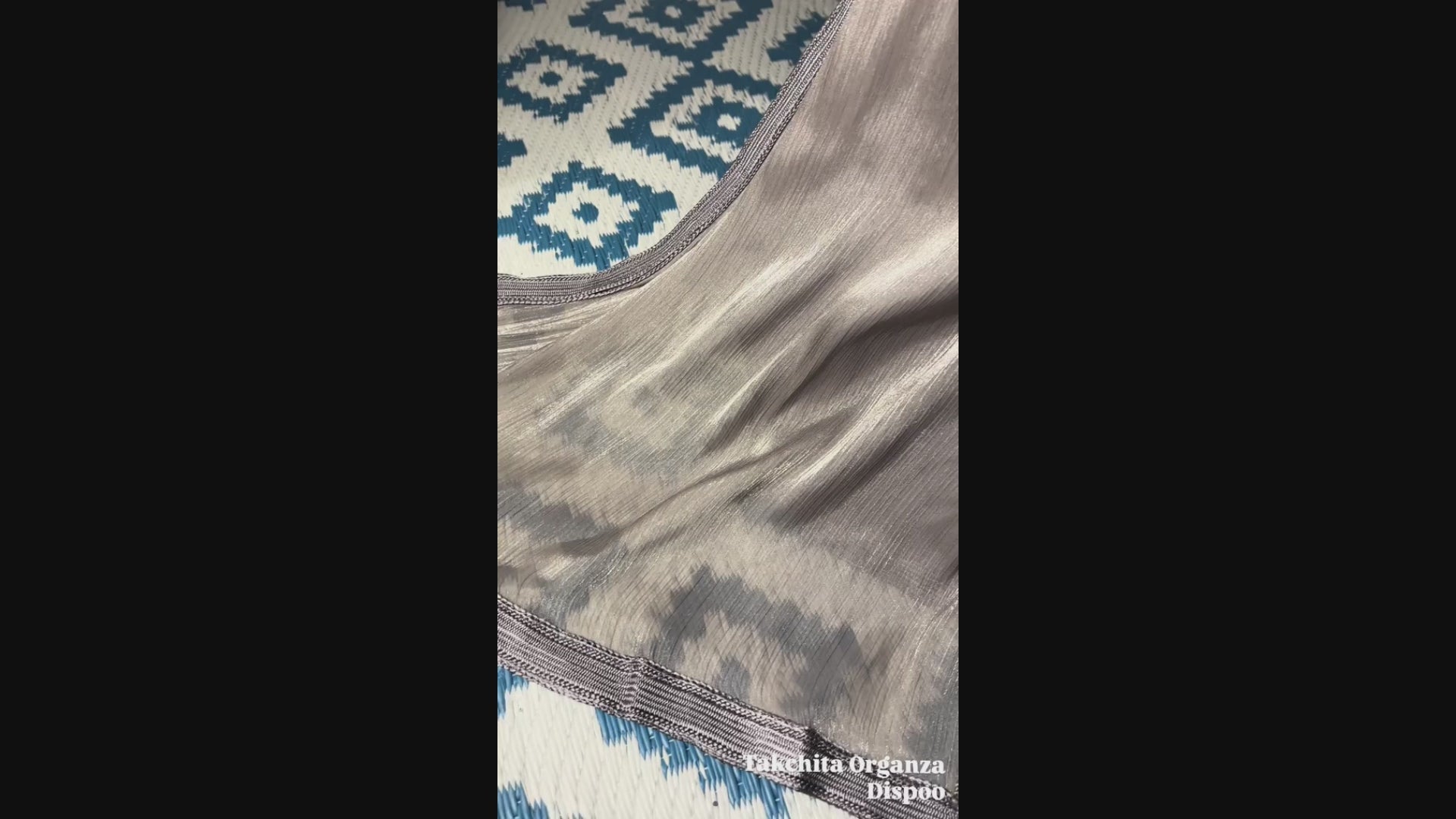 Takchita organza lamé gris perlé Argenté – Zeynaya Prestige