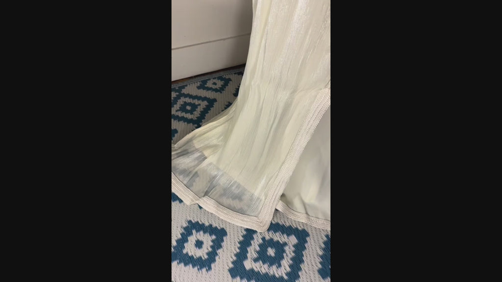 Takchita organza blanc cassé ivoire